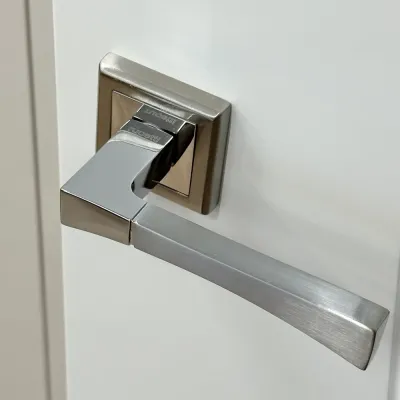 Дверная ручка Rucetti RAP 12-S SN/CP цвет - никель/хром, изображение 3