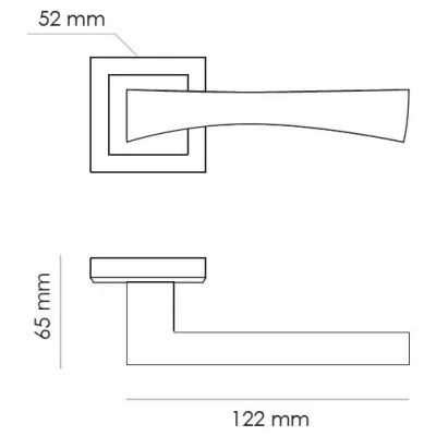 Дверная ручка Rucetti RAP 12-S SN/CP цвет - никель/хром, изображение 5