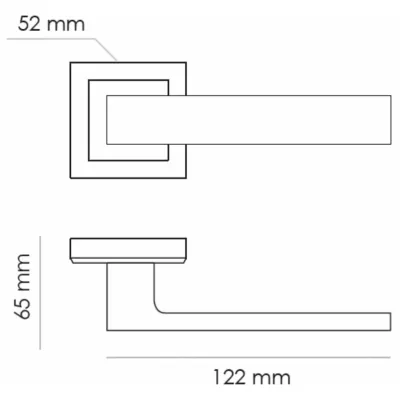 Дверная ручка RUCETTI RAP 14-S AB античная бронза, изображение 5