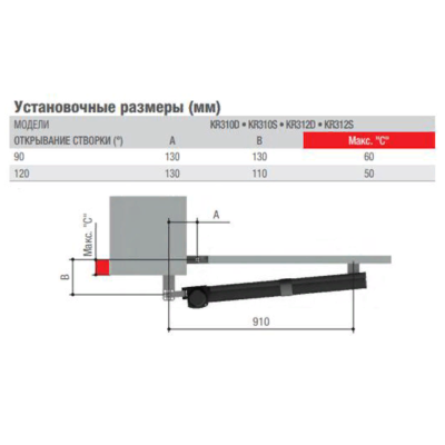 Комплект автоматики CAME KR310 combo KIT2 для двухстворчатых распашных ворот на основе привода KR310, изображение 3
