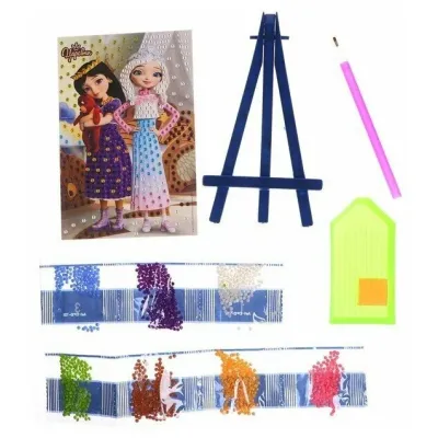 Набор для детского творчества. Царевны. Алмазная мозаика. (арт. АМ10) (Мульти Арт)