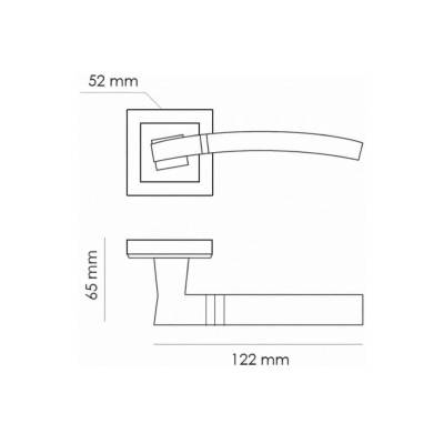 Дверная ручка RUCETTI RAP 13-S SN/CP, цвет-белый никель/полированный хром, изображение 5
