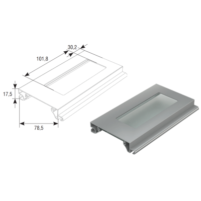 Вставка прозрачная DOORHAN RHST, изображение 2