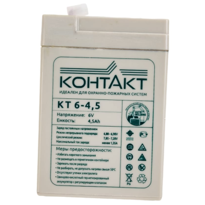 Аккумуляторная батарея КОНТАКТ КТ 6-4,5 (6V / 4,5Ah), изображение 2