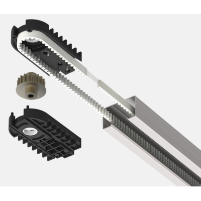 Alutech LGR-4200B рейка приводная цельная с зубчатым ремнем, для серии Levigato, для ворот высотой до 3,33 м, Варианты: рейка LGR-4200B, изображение 3