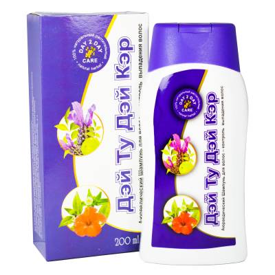 Day 2 Day Care (Дэй Ту Дэй Кэр) шампунь аюрведический. Контроль выпадения волос, 200 мл. Артикул: D2DSAMKBI, изображение 4