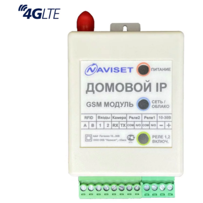 GSM модуль Naviset для управления воротами и шлагбаумами Домовой DIN 15000 4G LTE, Варианты: Домовой DIN 15000 4G