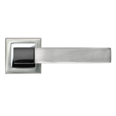 Дверная ручка RUCETTI RAP 16-S SN/CP, цвет - белый никель/хром