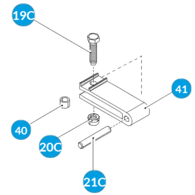 CAME 119RID265 хвостовик для привода распашных ворот серии AMICO, изображение 2