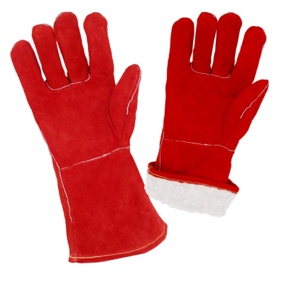 Утепленные краги сварщика ТРЭК, спилковые, пятипалые, изображение 2