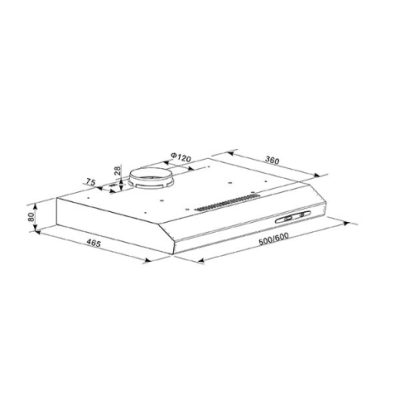 Подвесная вытяжка PО-60W