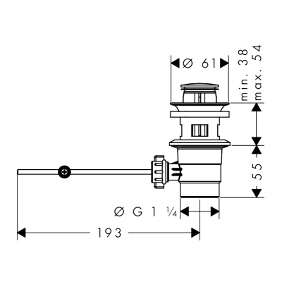 Hansgrohe Vernis Blend смеситель для раковины, однорычажный, 100 со сливным гарнитуром черный 71551670, изображение 5