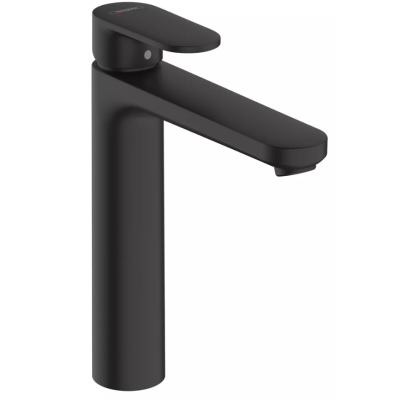 Hansgrohe Vernis Blend смеситель для раковины, однорычажный, 190 со сливным гарнитуром черный 71552670, Варианты: смеситель черный 71552670