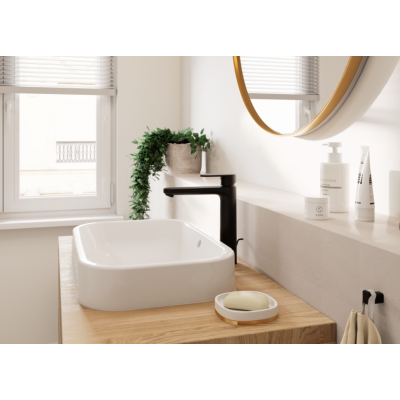 Hansgrohe Vernis Blend смеситель для раковины, однорычажный, 190 со сливным гарнитуром черный 71552670, Варианты: смеситель черный 71552670, изображение 2