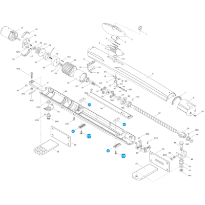 CAME 119RID270 упоры механические для приводов распашных ворот серии AMICO, изображение 4