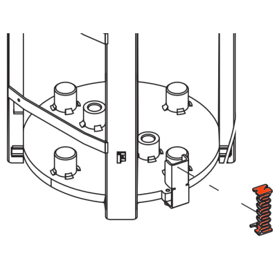 Упругая опора 63000228 для герконовых датчиков FAAC J275HA, изображение 2