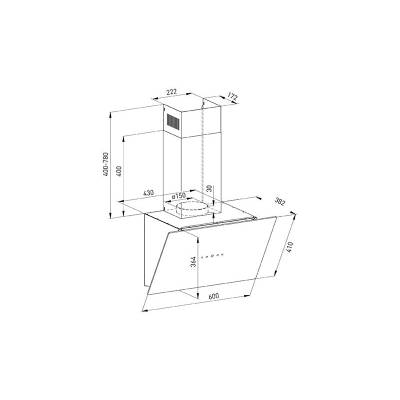 Наклонная вытяжка NB-60I