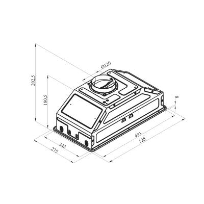 Встраиваемая вытяжка UN-50B (FR)