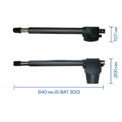 Комплект электромеханического привода GENIUS G-BAT 324 для распашных ворот с механическими упорами, изображение 7