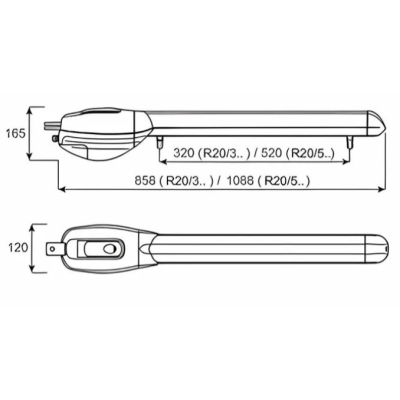 Комплект для распашных ворот Roger KIT R20/500 с шириной створки до 5 метров, изображение 12