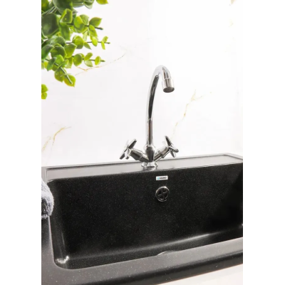 Смеситель для мойки aQuaDv, керамическая кран-букса, металлическая гайка Артикул 003-07, Варианты: смеситель 003-07, изображение 5