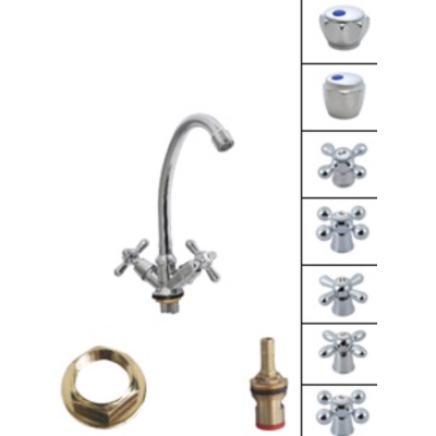 Смеситель для мойки aQuaDv, керамическая кран-букса, металлическая гайка Артикул 003-07, Варианты: смеситель 003-07, изображение 6