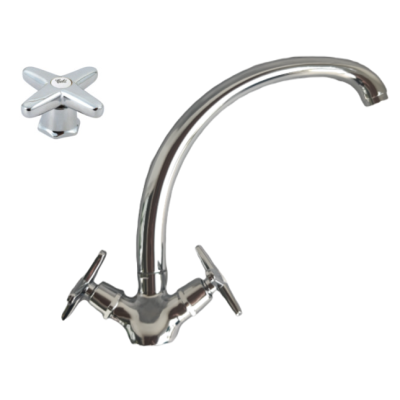 Смеситель для мойки aQuaDv, шпилька, керамика, большой корпус и излив диаметр 24 мм, артикул 004-011, Варианты: смеситель 004-011, изображение 2