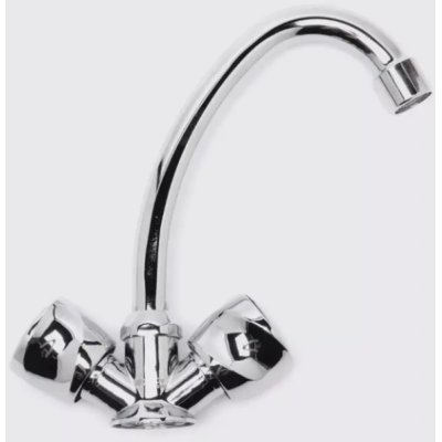 Смеситель для мойки латунь aQuaDv, керамическая кран-букса, металлическая гайка Артикул 003-04 brass, Варианты: смеситель 003-04 brass, изображение 2