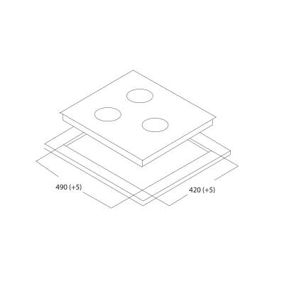 Встраиваемая варочная панель Oasis P-3SB