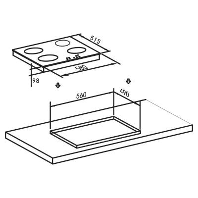 Встраиваемая варочная панель Oasis P-BSR