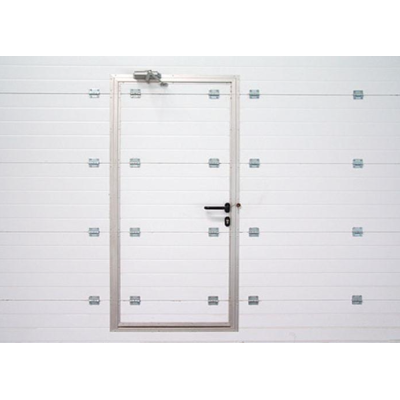 Комплект для врезки калитки, окрашенный в цвет секционных ворот ZAIGER толщиной 40 мм., изображение 2