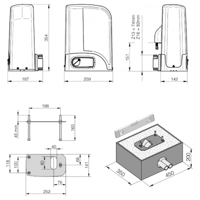 Комплект привода для откатных ворот LIVI 403 DEA. Артикул 614703, изображение 6