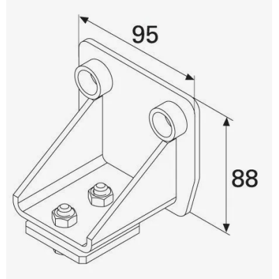 DHS20150 DOORHAN крышка задняя для балки 95х88х5, изображение 2