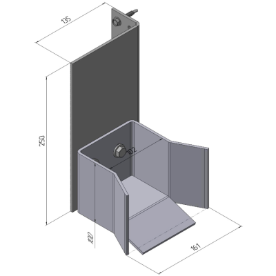 Ловитель нижний DOORHAN с кронштейном для балки 95х88х5, DHS20440, изображение 2