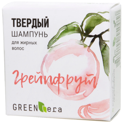 Green Era твердый шампунь Грейпфрут для жирных волос, 55 г