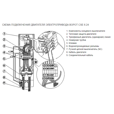 86007 Электропривод CSE 6.24-25,4 220V NES SK8 3 Bfg (CWS-91SY плата внутри)