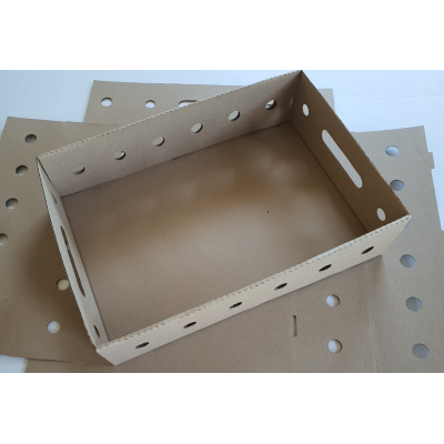 Самосборный гофролоток 560×390×140, картон Т-24, цвет бурый, Марка картона: Т24, Цвет: бурый, изображение 3