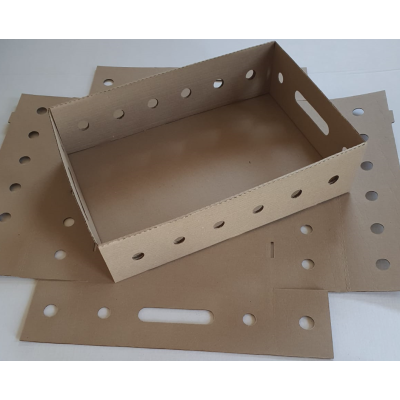 Самосборный гофролоток 560×390×140, картон Т-24, цвет бурый, Марка картона: Т24, Цвет: бурый, изображение 4