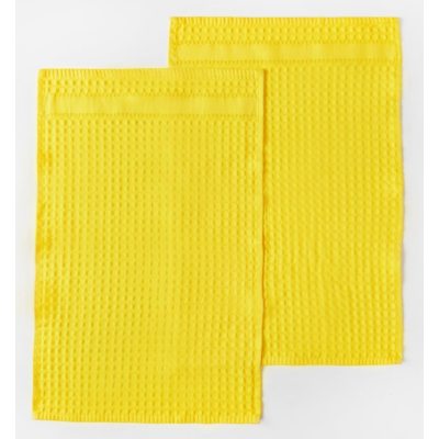 Комплект вафельных полотенец Fine Line Звезды желтый на хангере, Цвет: желтый, изображение 2