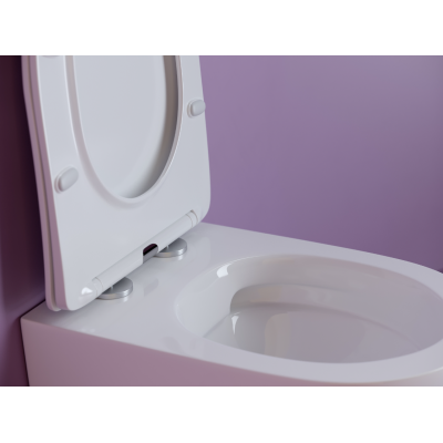 Подвесной унитаз Ceramicanova Uno Rimless CN11001 белый, безободковый, изображение 6