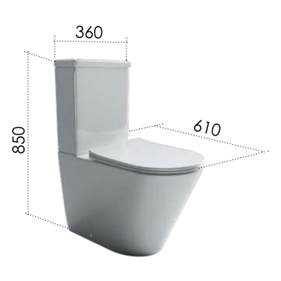 Унитаз-компакт Ceramicanova Highlight Rimless CN1802, изображение 10