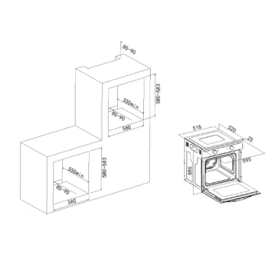 Встраиваемый духовой шкаф Oasis D-B