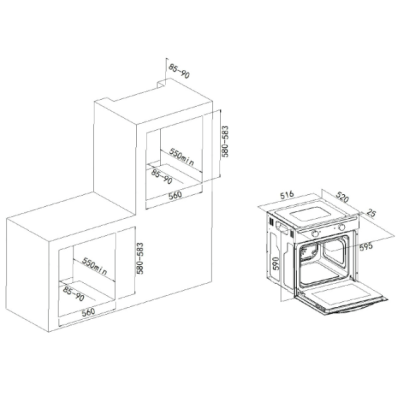 Встраиваемый духовой шкаф Oasis D-MB