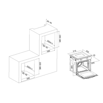 Встраиваемый духовой шкаф Oasis D-N