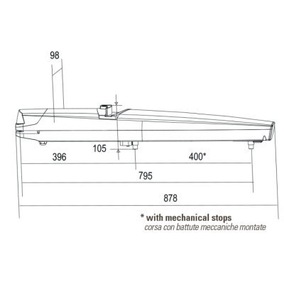 Комплект для автоматизации распашных ворот SEA KIT SURF 350 H с концевыми выключателями и упорами, изображение 3