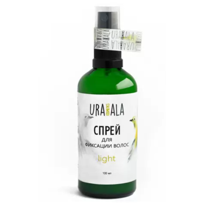 Натуральный спрей лак для фиксации волос Light URAALA 100 мл, изображение 3