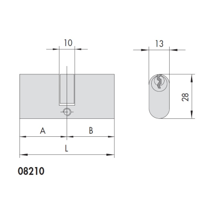 Цилиндр овальный CISA 1.08210.12.0 (30/40) 70 мм, изображение 2