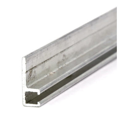 EB-1254 Профиль F-образный 2500*17,5*6,5 мм (база 4,0) материал алюминий анодированный применяется как крепеж для промышленной щетки полосовой линейной уплотнительной для откатных ворот дверей, изображение 2