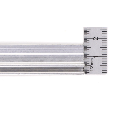 EB-1254 Профиль F-образный 2500*17,5*6,5 мм (база 4,0) материал алюминий анодированный применяется как крепеж для промышленной щетки полосовой линейной уплотнительной для откатных ворот дверей, изображение 4