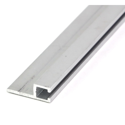 EB-1255 Профиль h-образный 2500*17,5*6,5 мм (база 4,0) материал алюминий анодированный применяется как крепеж для промышленной щетки полосовой линейной уплотнительной для откатных ворот дверей, изображение 2